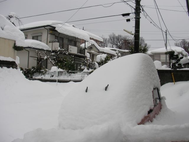 豪雪地帯の車
